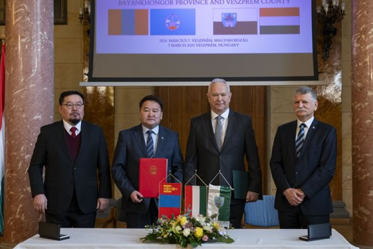 Együttműködést kötött Veszprém vármegye és a mongol Bajankhongor tartomány